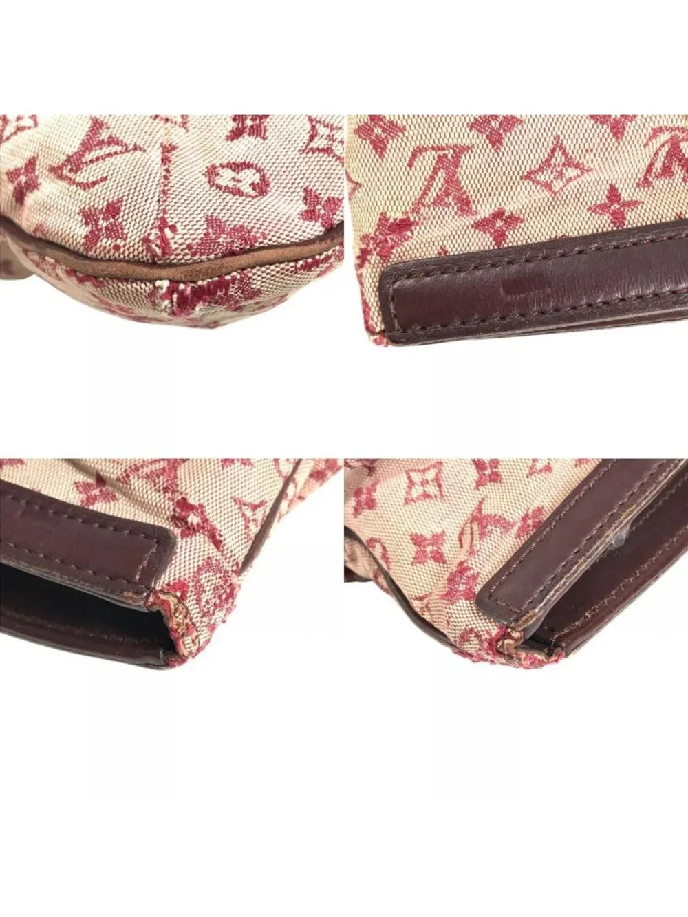 Louis Vuitton Tote Francoise Monogram Mini Canvas Cerise